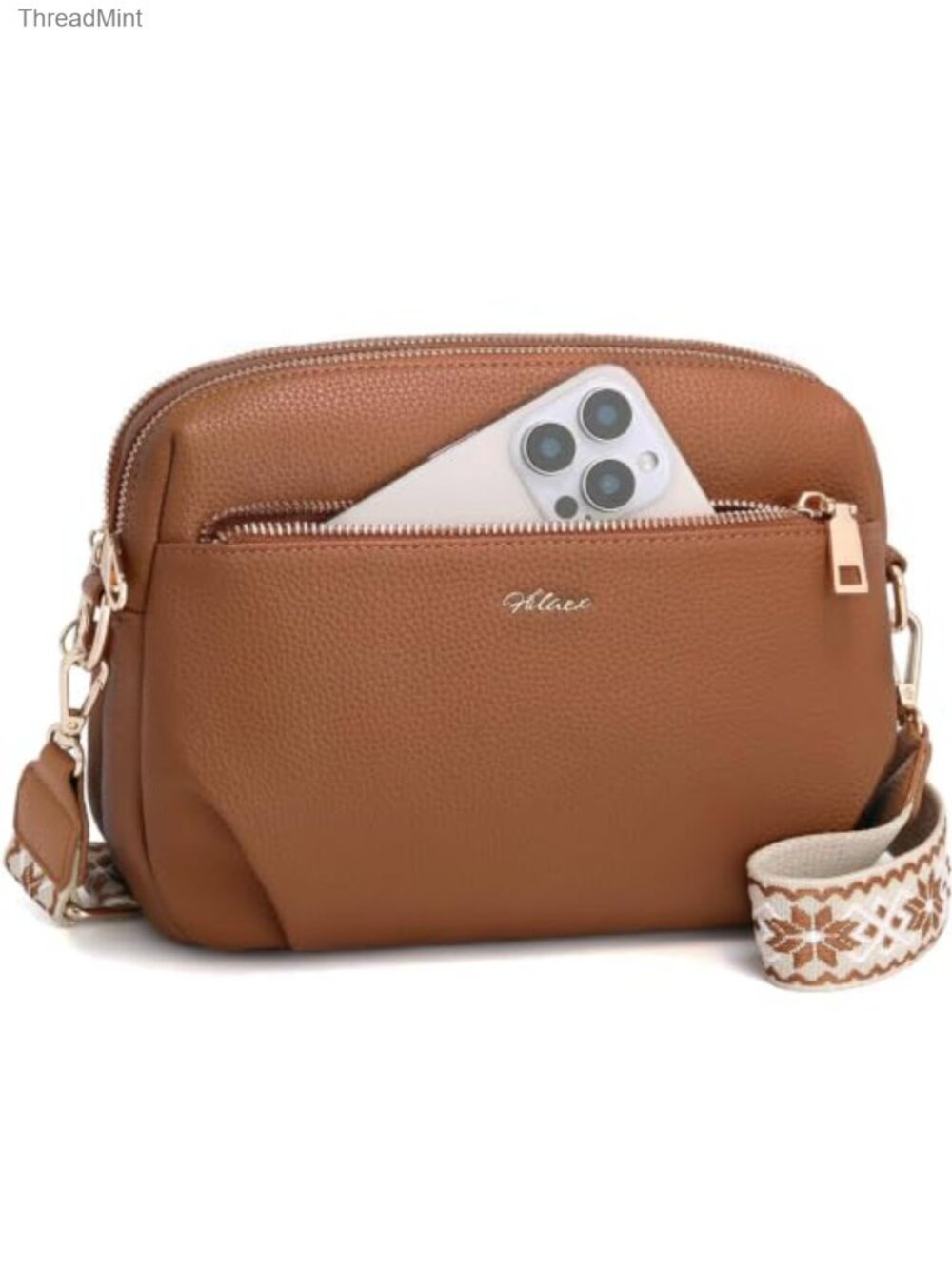 Vegan Leather Anti Theft RFID Crossbody Bag Purse Wallet